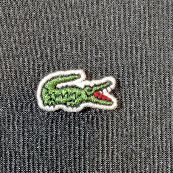 Lacoste Women's Zip-Up Black Sweatshirt with White Bands on Sleeves - Size 38 - Picture 5 of 12